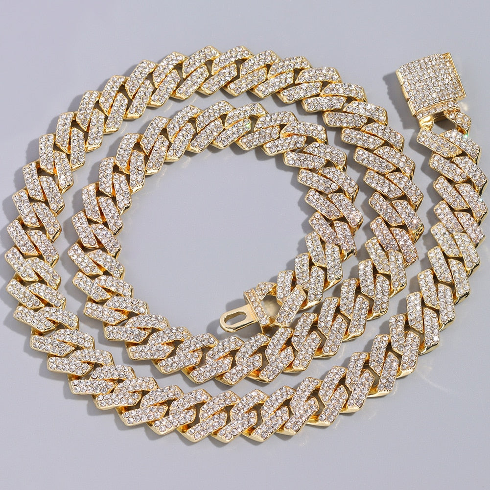 Iced Out Cuban Chain - Rose In Concrete 🥀