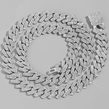 Iced Out Cuban Chain - Rose In Concrete 🥀
