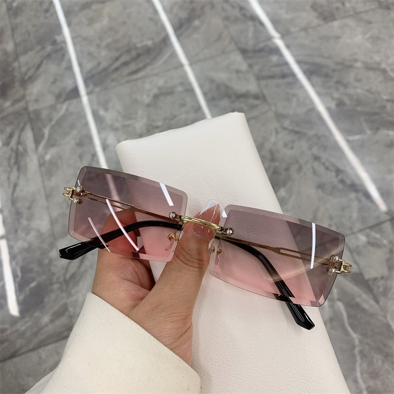 Frameless Sunglasses - Rose In Concrete 🥀