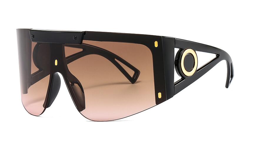 Stylish hater blocking sunglasses with gradient photochromic lenses and plastic frame.