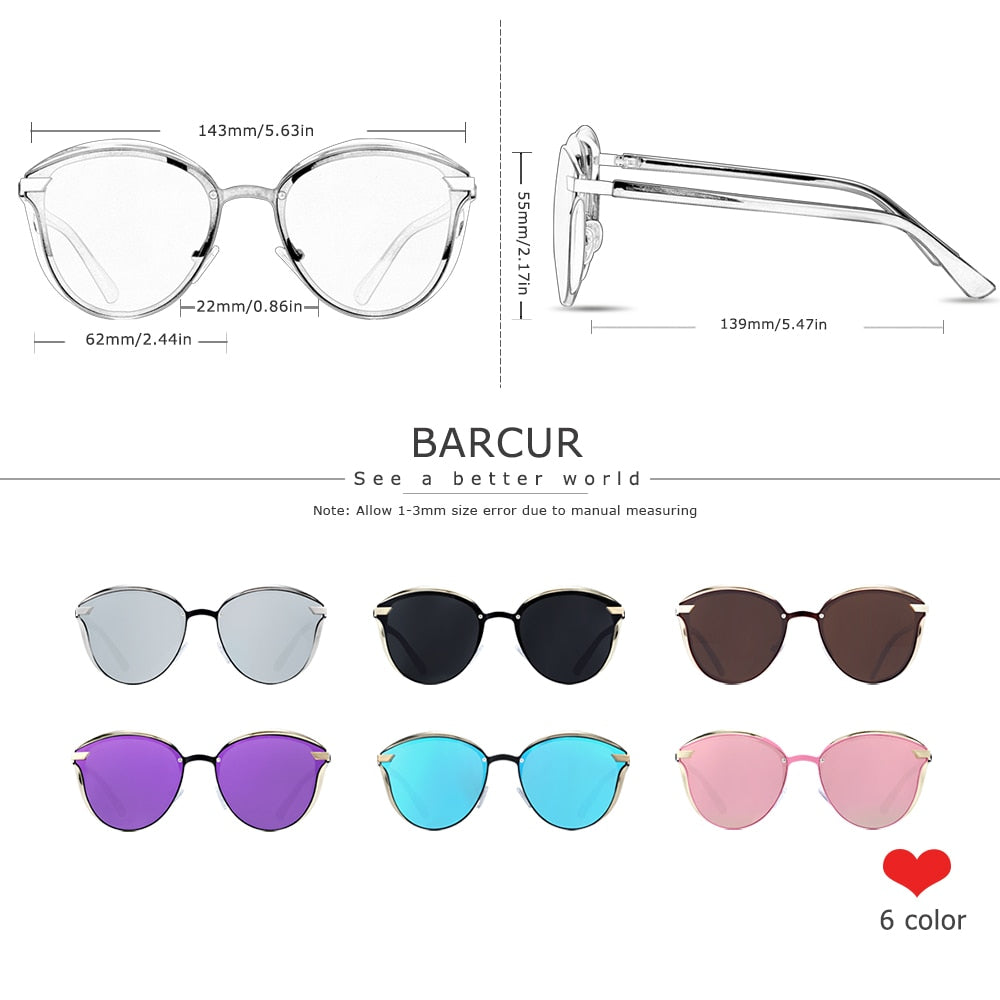 Barcur Luxury Glasses - Rose In Concrete 🥀