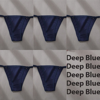 Hoop Design Bikini Underwear 5 Pc Set - Rose In Concrete 🥀