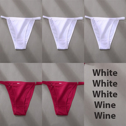 Hoop Design Bikini Underwear 5 Pc Set - Rose In Concrete 🥀