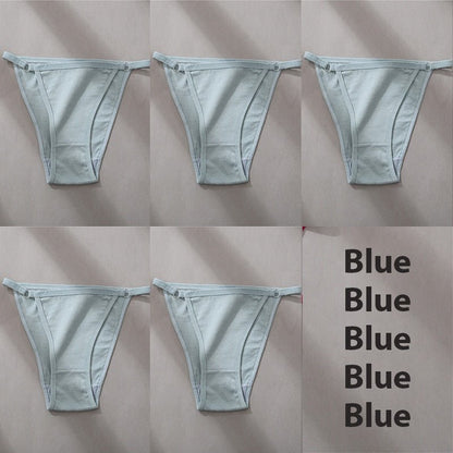 Hoop Design Bikini Underwear 5 Pc Set - Rose In Concrete 🥀