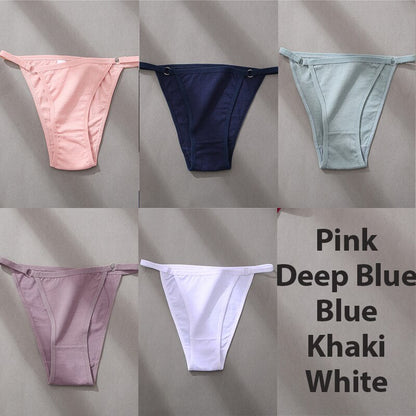 Hoop Design Bikini Underwear 5 Pc Set - Rose In Concrete 🥀