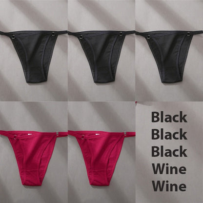 Hoop Design Bikini Underwear 5 Pc Set - Rose In Concrete 🥀