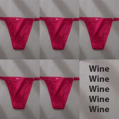 Hoop Design Bikini Underwear 5 Pc Set - Rose In Concrete 🥀