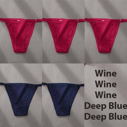 Hoop Design Bikini Underwear 5 Pc Set - Rose In Concrete 🥀