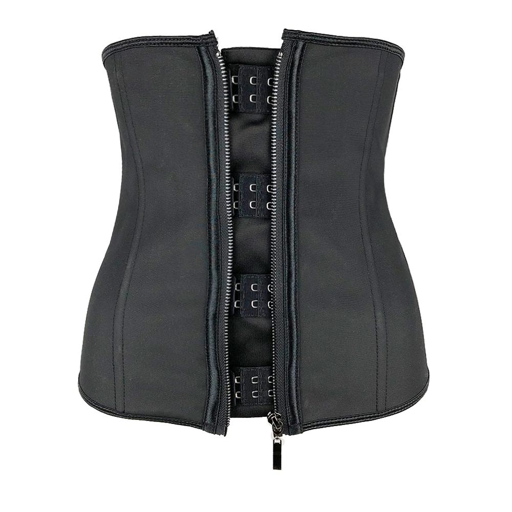 Women Latex Clip and Zip Waist Trainer - Rose In Concrete 🥀