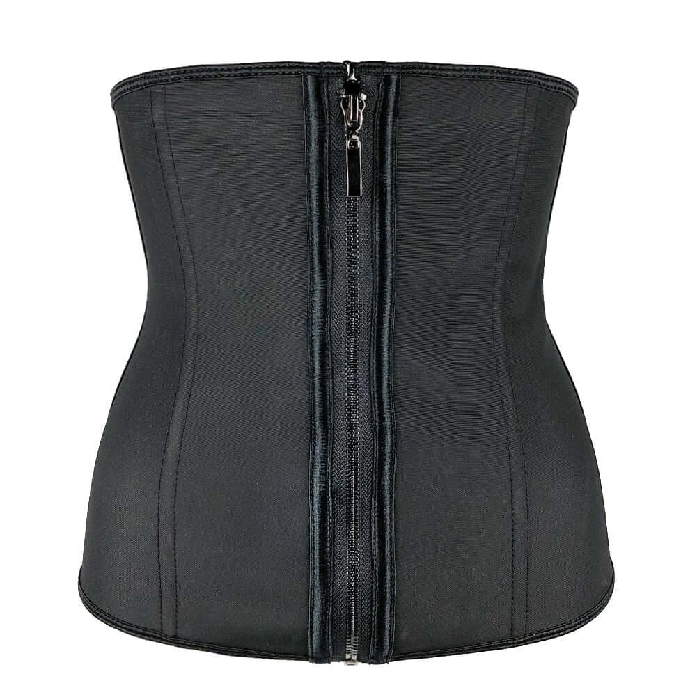 Women Latex Clip and Zip Waist Trainer - Rose In Concrete 🥀
