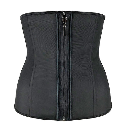 Women Latex Clip and Zip Waist Trainer - Rose In Concrete 🥀