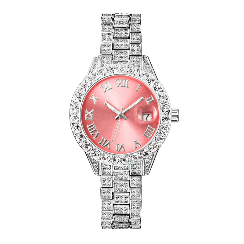 Bling Icy Watch - Rose In Concrete 🥀
