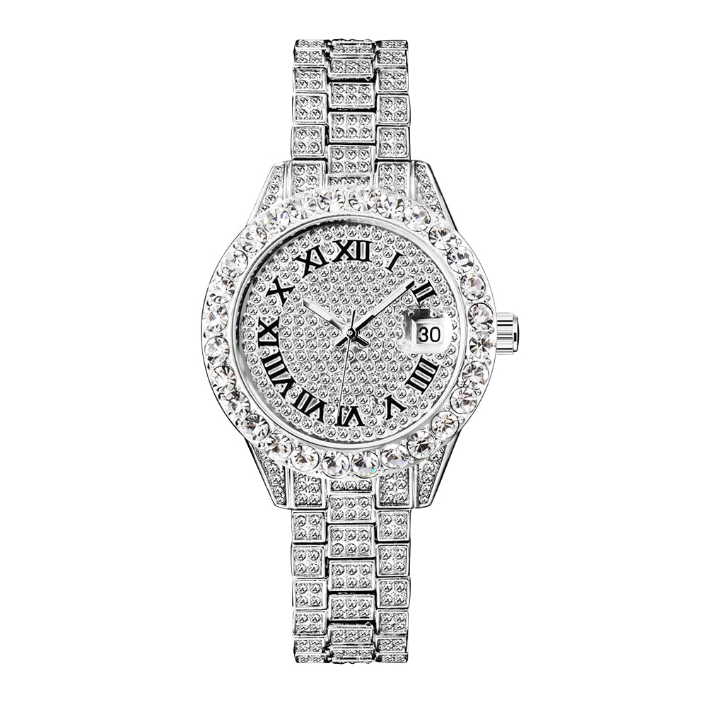 Bling Icy Watch - Rose In Concrete 🥀