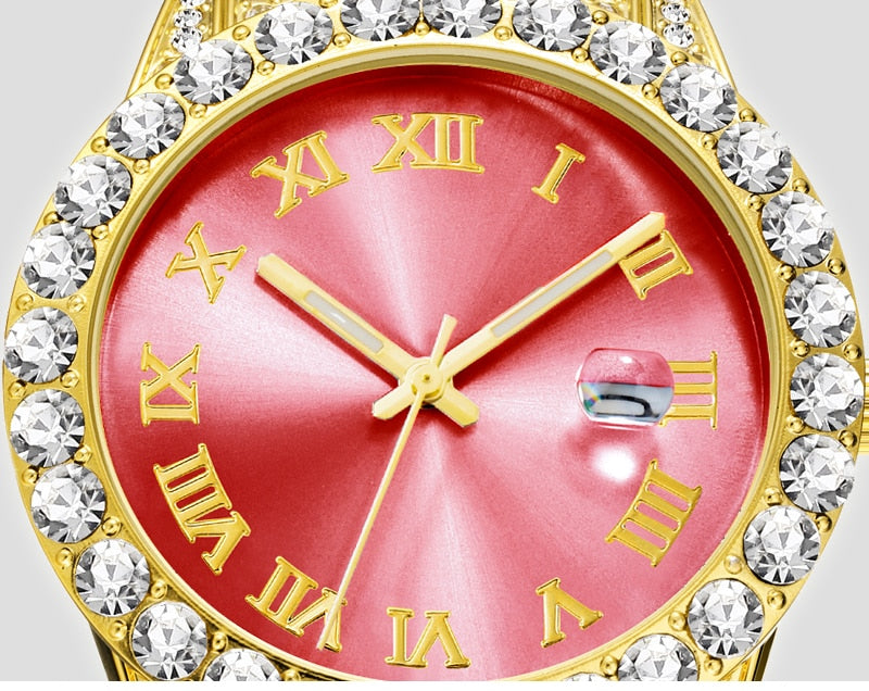 Bling Icy Watch - Rose In Concrete 🥀