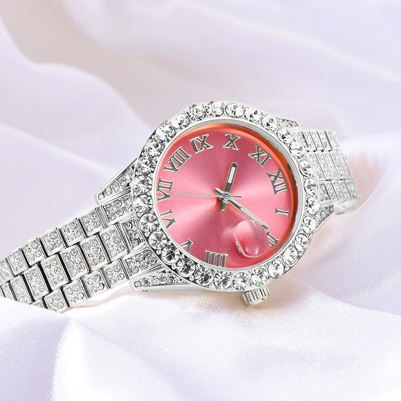 Bling Icy Watch - Rose In Concrete 🥀