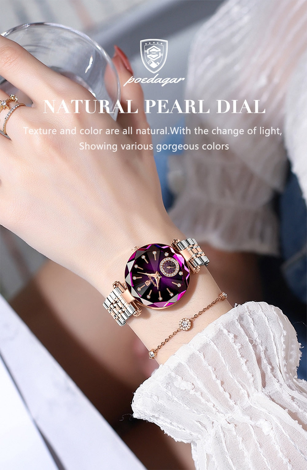 Poedagar Quartz Watch - Rose In Concrete 🥀